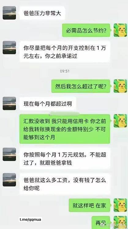 一个月挣1.3万,北大毕业的51岁父亲祁某,在上海当金融媒体主编。他每月准时给西班牙留学的23岁女儿打1.1万,自己只留两三千,顿顿青菜配白粥。 导火索是女儿…