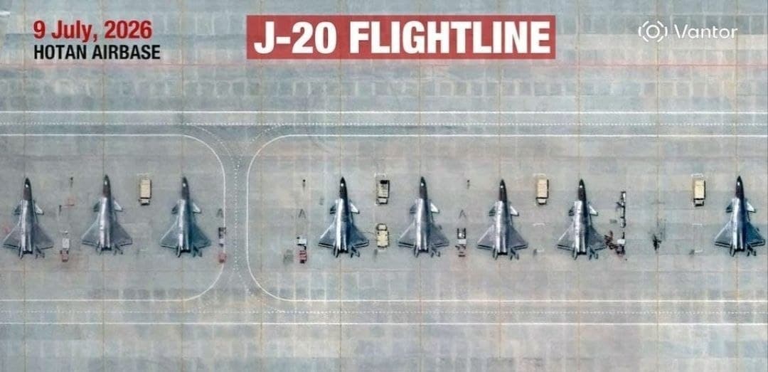 🇨🇳✈️ 中国加强在中印边境部署歼-20战机 ⠀ 印度NDTV公布的卫星图像显示,中国空军至少有11架歼-20战斗机部署在靠近印度边境的机场。 ⠀ 其中7架出…