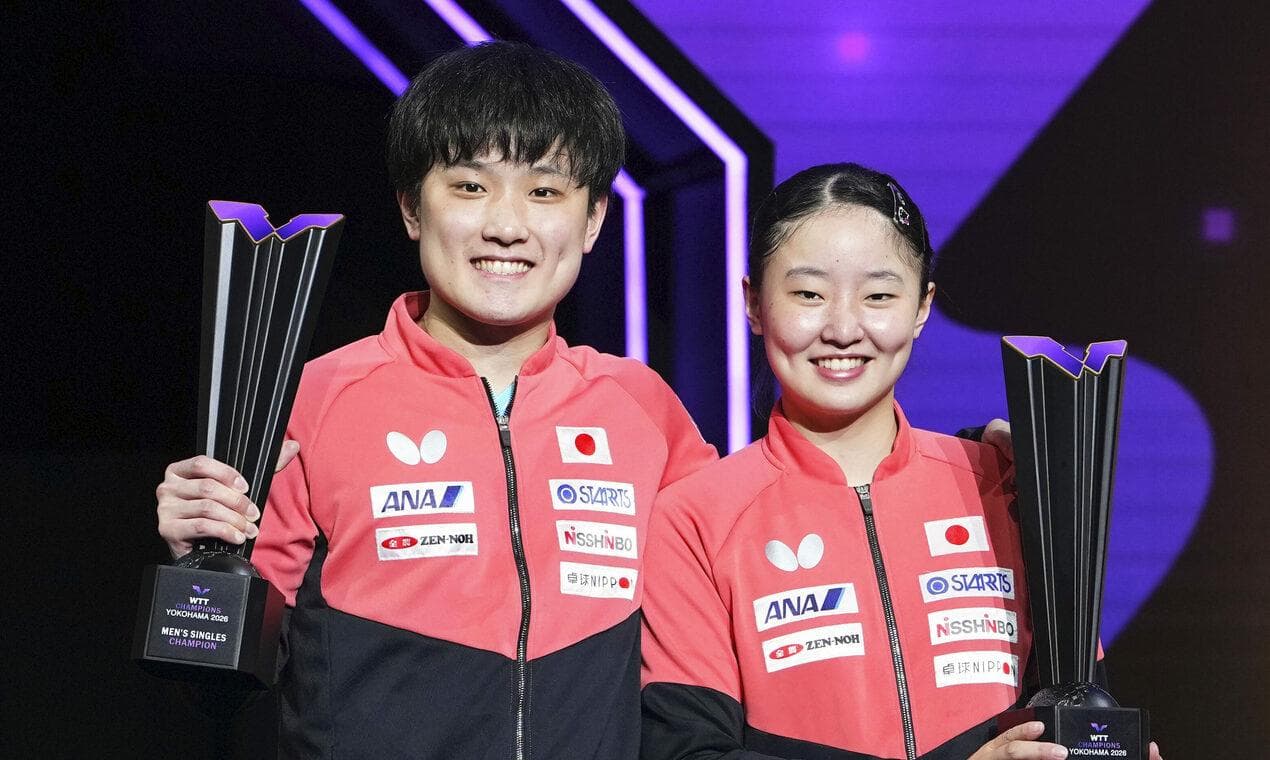 WTT横滨冠军赛张本兄妹双双夺冠 世界乒乓球职业大联盟(WTT)横滨冠军赛9日晚举行决赛,张本美和首次夺得女单冠军,哥哥张本智和成功卫冕,兄妹双双夺冠。美和在…